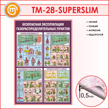 Стенд «Безопасная эксплуатация газораспределительных пунктов» (TM-28-SUPERSLIM)