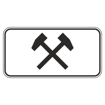 Дорожный знак 8.5.2 «Рабочие дни» (металл 0,8 мм, II типоразмер: 350х700 мм, С/О пленка: тип В алмазная)